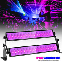Load image into Gallery viewer, 160 UV LED Black Light Double Bar Glow Party DJ Club Stage Lighting - IP65 Weatherproof