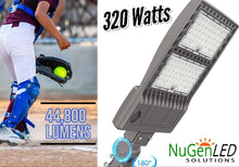 Load image into Gallery viewer, NG-NSB-320W LED PREM DLC Shoebox Sports Light Fixture 5000K 44,800LM 120-277v