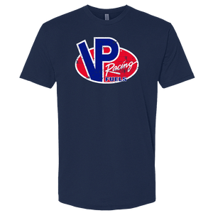 VP Racing Fuels Vintage Logo Distressed XL Mens T Shirt Navy Blue # 9508