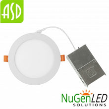 Load image into Gallery viewer, $12 Each - 12 pack - ASD‐JBR‐4D12AC‐WH 4 inch cut-in wafer slim downlight 12w color selectable dimmable