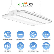 Load image into Gallery viewer, NG-LHB-240WCD-358 LED LINEAR HIGH BAY 240W/200W/150W CCT TUNABLE 3/4/5K 100-277VAC