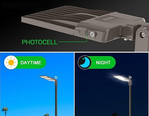 NG-PL-150W LED Parking Lot Area Light 5000k Daylight Premium DLC Integrated Photocell Option Shoebox 120-277v