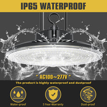 Load image into Gallery viewer, NG-UFOPR-300W-508-B 300w LED UFO High Bay 5000k 120/277vac 5YR Warranty 39,800 Lumens