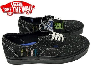 NEW Vans Authentic 44 ANNAHEIM FACTORY Skeletons Love Stars GLOW in DARK Sz 9.5 shoes