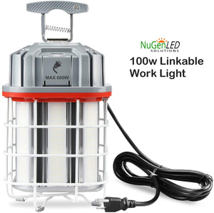 NuGen LED Solutions 100w LINKABLE Construction Work Light 5YR Warranty 14000 Lumens