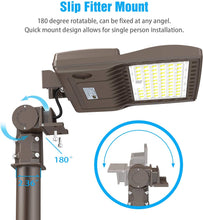 Load image into Gallery viewer, NuGen LED NG-NSB-150W PREMIUM DLC Shoebox Pole Light Fixture 5000K 21,000LM CHOOSE AC120-277V or 277-480V