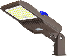 Load image into Gallery viewer, NuGen LED NG-NSB-150W PREMIUM DLC Shoebox Pole Light Fixture 5000K 21,000LM CHOOSE AC120-277V or 277-480V