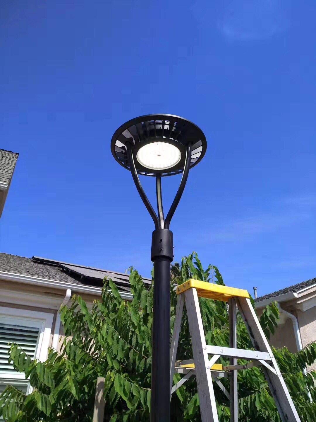 NG-PTA-100WD-508S-BLSY LED Round Post Top Area Fixture Photocell 5000k ...