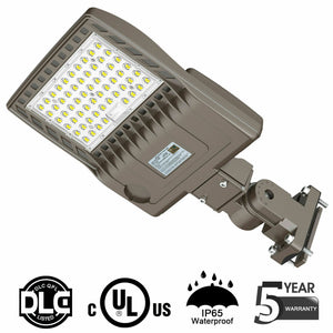 NuGen LED NG-NSB-150W PREMIUM DLC Shoebox Pole Light Fixture 5000K 21,000LM CHOOSE AC120-277V or 277-480V