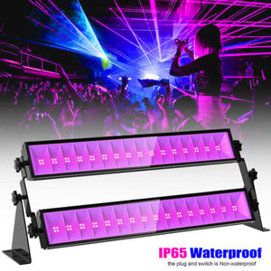 160 UV LED Black Light Double Bar Glow Party DJ Club Stage Lighting - IP65 Weatherproof