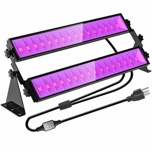 160 UV LED Black Light Double Bar Glow Party DJ Club Stage Lighting - IP65 Weatherproof