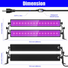 Load image into Gallery viewer, 160 UV LED Black Light Double Bar Glow Party DJ Club Stage Lighting - IP65 Weatherproof