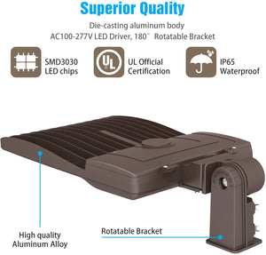 NG-NSB-320W LED PREM DLC Shoebox Sports Light Fixture 5000K 44,800LM 120-277v