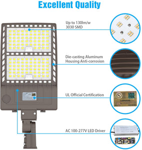 NG-NSB-320W LED PREM DLC Shoebox Sports Light Fixture 5000K 44,800LM 120-277v