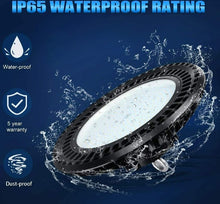Load image into Gallery viewer, 300 Watt UFO Round High Bay LED Light Fixture 41,000 Lumens DLC 5000K NG-UFO-300w-5000k