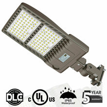 Load image into Gallery viewer, NG-NSB-320W LED PREM DLC Shoebox Light Fixture 5000K Slip Fitter or Pole Mount 44,800LM 120-277v photocell Option