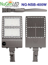 Load image into Gallery viewer, NG-NSB-400W 56,879LM LED Shoebox Parking Lot Area Light 5000k 400 Watts 120/277vac