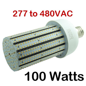 480v 100 Watt Corn Bulb 14000LM CHOOSE 5000k 6000k 5YR 277-480VAC