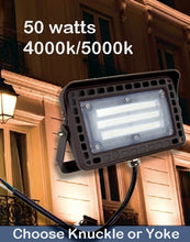 Load image into Gallery viewer, TCP 50w LED Flood Light 6250 lumens Choose 4000k 5000k 1/2 in Knuckle or Yoke Mount FLKUA3W40KBR FLKUA3W50KBR FLYUA3W40KBR FLYUA3W50KBR