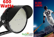 Load image into Gallery viewer, NG-CL-600w-507-BFR 600 Watt LED Sports Light 60 deg beam 5000k 84,000LM 120/277 and 277/480v