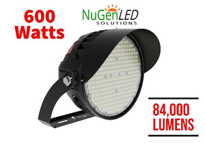 NG-CL-600w-507-BFR 600 Watt LED Sports Light 60 deg beam 5000k 84,000LM 120/277 and 277/480v