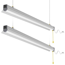 Load image into Gallery viewer, 2 Pack 60w LED Shop Light Linkable 7800 Lumens 5k Daylight White 5yr Warranty