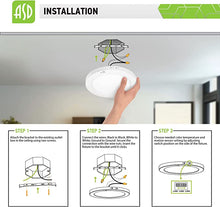 Load image into Gallery viewer, ASD-MPR-9N18CC-MS-WH  LED Round Surface Mini Panel 9&quot; 18W CCT Selectable 3000/4000/5000K Motion Sensor White Energy Star