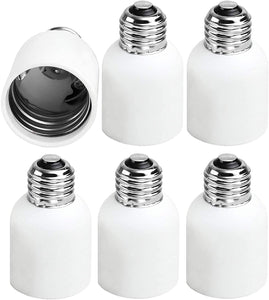 6 PACK - E39 MOGUL to E26 MEDIUM Edison Base Corn Bulb Socket Reducing Adapter