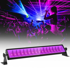 80W UV LED Black Light Bar Glow Party DJ Club Stage Lighting - IP65 Weatherproof