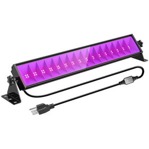 80W UV LED Black Light Bar Glow Party DJ Club Stage Lighting - IP65 Weatherproof