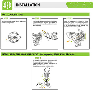 ASD-LSR-20AC-WH LED Security Motion Sensor Light 20W Select 3k 4k 5K 120-277V Double Heads Dusk to Dawn Photocell