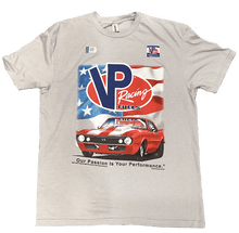 Load image into Gallery viewer, VP Racing Fuels USA Classic Camaro Patriotic T-Shirt Johny Rockstar Design SKU: 9121-LG 9121-XL