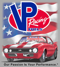 Load image into Gallery viewer, VP Racing Fuels USA Classic Camaro Patriotic T-Shirt Johny Rockstar Design SKU: 9121-LG 9121-XL