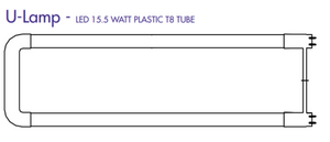 12 Pack - 6" U BEND T8 Bypass Tube TCP LPT8U615B250K LPT8U615B241K DLC LED 15.5W 41k 5K