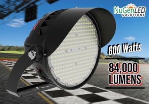 NG-CL-600w-507-BFR 600 Watt LED Sports Light 60 deg beam 5000k 84,000LM 120/277 and 277/480v
