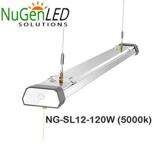 Load image into Gallery viewer, 4FT 120 Watt Linkable Linear Shop Light Pendant or Surface Fixture 5000k 15,600 Lumens