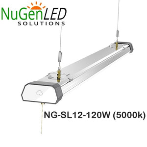 4FT 120 Watt Linkable Linear Shop Light Pendant or Surface Fixture 5000k 15,600 Lumens
