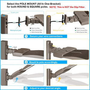 NuGen LED NG-NSB-150W PREMIUM DLC Shoebox Pole Light Fixture 5000K 21,000LM CHOOSE AC120-277V or 277-480V