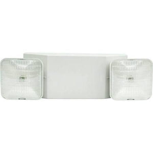 TCP LEDWEL Automatic Battery Backup LED Dual Head Bug Eye Emergency Light Fixture white