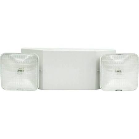 TCP LEDWEL Automatic Battery Backup LED Dual Head Bug Eye Emergency Light Fixture white