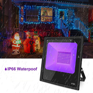 VAYALT 150 W LED blacklight schijnwerper, LED UV straler, party outdoor 395 nm, IP65 waterdichte blacklight lamp met stekker, UV-licht voor disco, glow party, feestaccessoires, Halloween-decoratie VAYALT 150 W LED blacklight schijnwerper, LED UV straler, party outdoor 395 nm, IP65 waterdichte blacklight lamp met stekker, UV-licht voor disco, glow party, feestaccessoires, Halloween-decoratie
