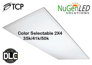 DTF4UZD46CCT TCP Color Wattage Selectable 2X4 Dimmable Back Lit Panel 3500k 4100k 5000k