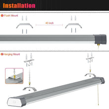 Load image into Gallery viewer, 4FT 120 Watt Linkable Linear Shop Light Pendant or Surface Fixture 5000k 15,600 Lumens