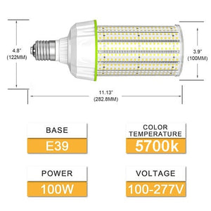NGWL-100W LED 100 Watt Corn Bulb 14000LM E39 Choose 5000k 5700k 5YR Warranty