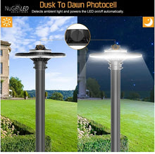 Load image into Gallery viewer, SALE NG-AL-100W-508P-B Outdoor Round Post Top Area Light Fixture 100w 5000k photocell
