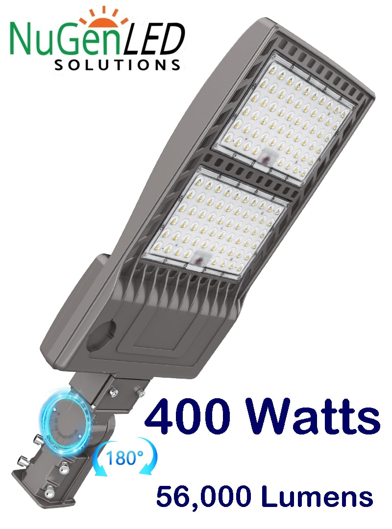 NG-NSB-400W 56,879LM LED Shoebox Parking Lot Area Light 5000k 400 Watts 120/277vac