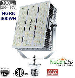 SALE - NGRK-300WH LED DLC Shoebox Retrofit Kit 36,083LM 5YR Warranty 5000K 200-480V