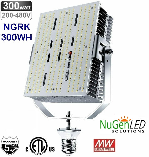 SALE - NGRK-300WH LED DLC Shoebox Retrofit Kit 36,083LM 5YR Warranty 5000K 200-480V