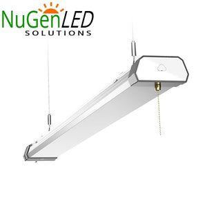 4FT 100 Watt Linkable Linear Shop Light Pendant or Surface Fixture 5000k 13,000 Lumens