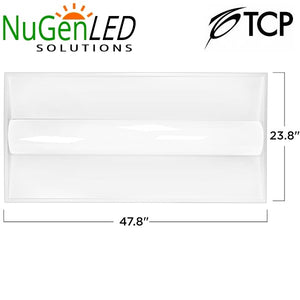 TCP 2X4 3 Selectable Wattage Center Basket Volumetric Troffer 5000k or 4100k TRV4UZD3850K TRV4UZD3841K DLC PREM 7YR WARRANTY 29 38 46 WATT